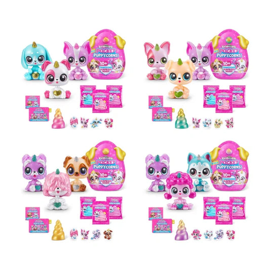 Rainbocorns - Set 3 figurine surpriza - Puppycorns! - asortat