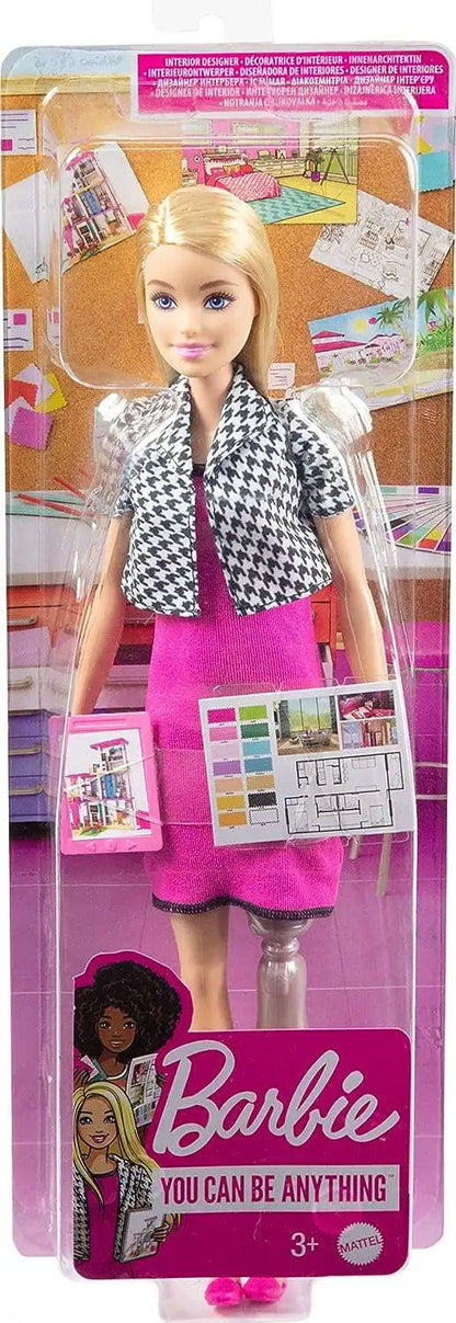 Papusa Barbie Interior Designer cu proteza de picior, 30 cm