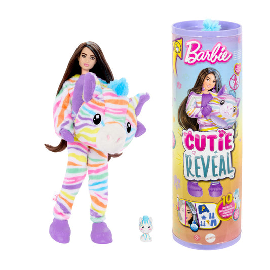 Papusa  Surpriza - Barbie Cutie Reveal, Zebra