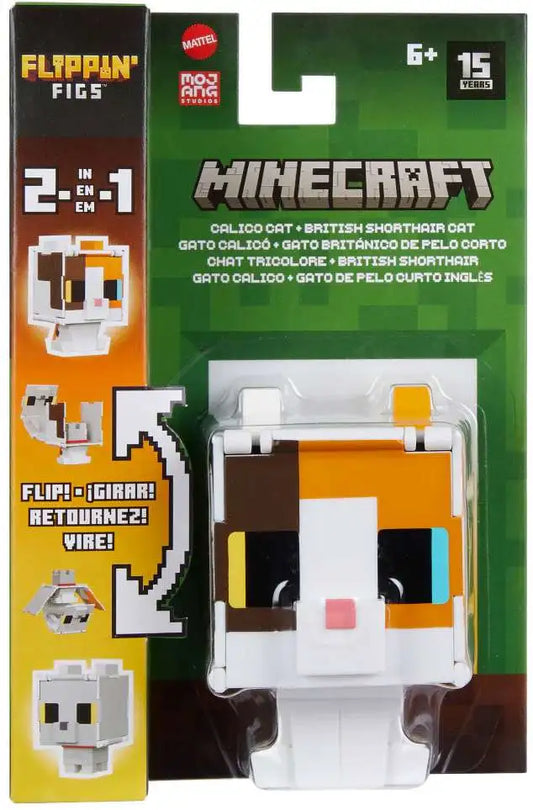 Figurina Minecraft 2 in 1 Calico Cat + British Shorthair Cat