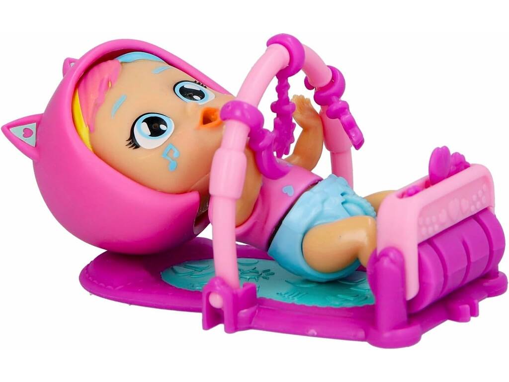 Papusa Cry Babies Play Time - Millie cu salteluta activitati