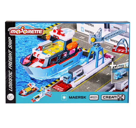 Majorette Nava de transport cu camion si macara