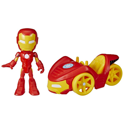 Figurina Spidey si Prietenii Extraordinari - Iron Man cu masina