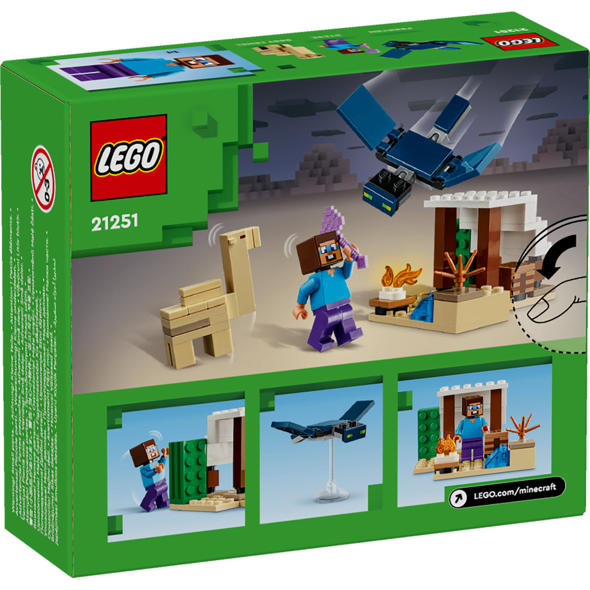 LEGO® Minecraft® - Expeditia in desert a lui steve 21251, 75 piese