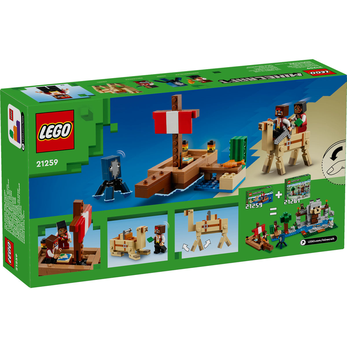 LEGO® Minecraft® - Calatorie pe corabia de pirati 21259, 166 piese