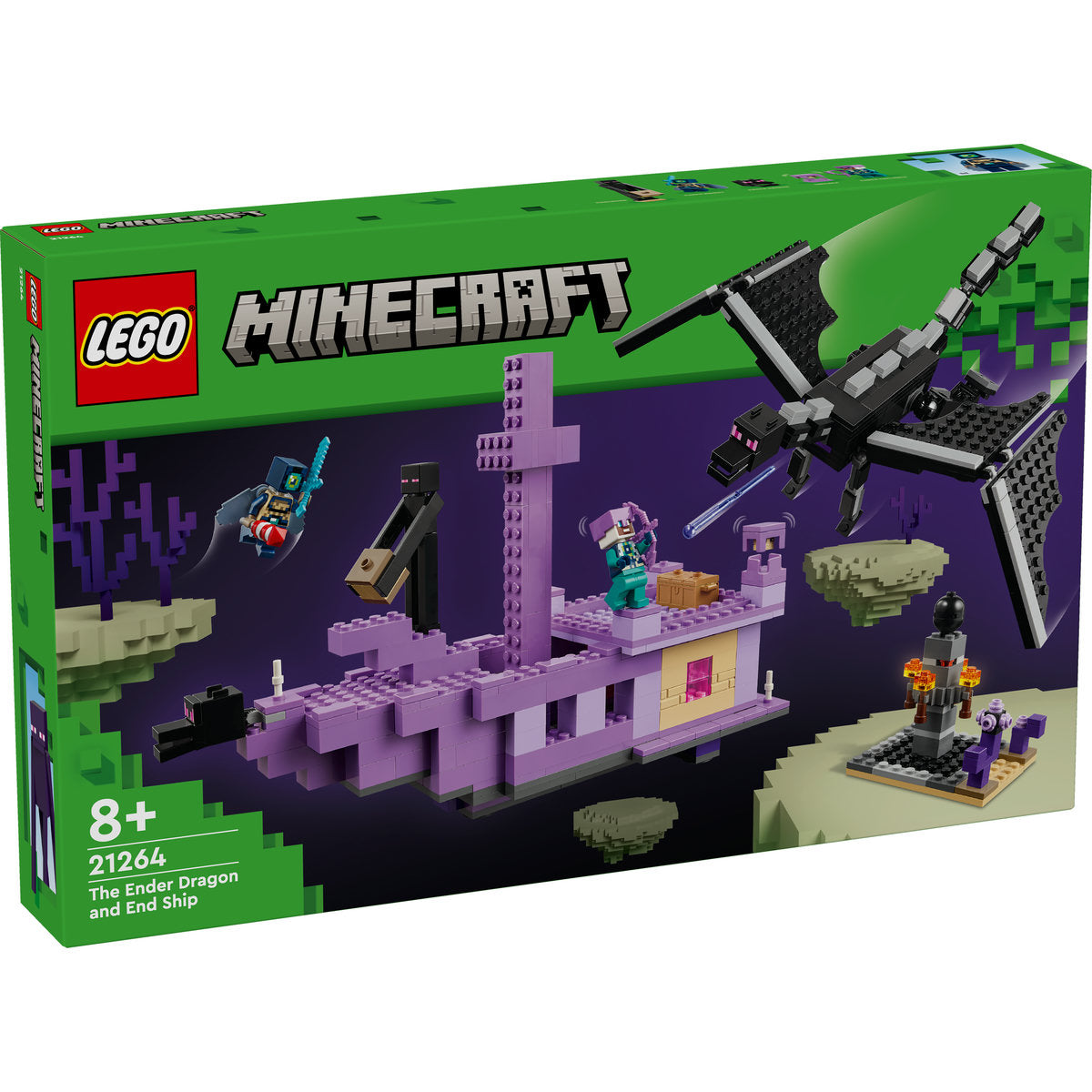 LEGO® Minecraft® - Dragon Ender si Corabia din End 21264, 657 piese