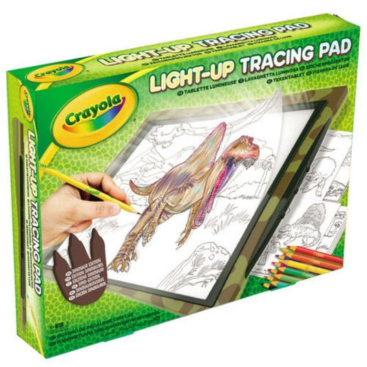 Tabla luminata de desen, Crayola, Dinozauri cu sabloane