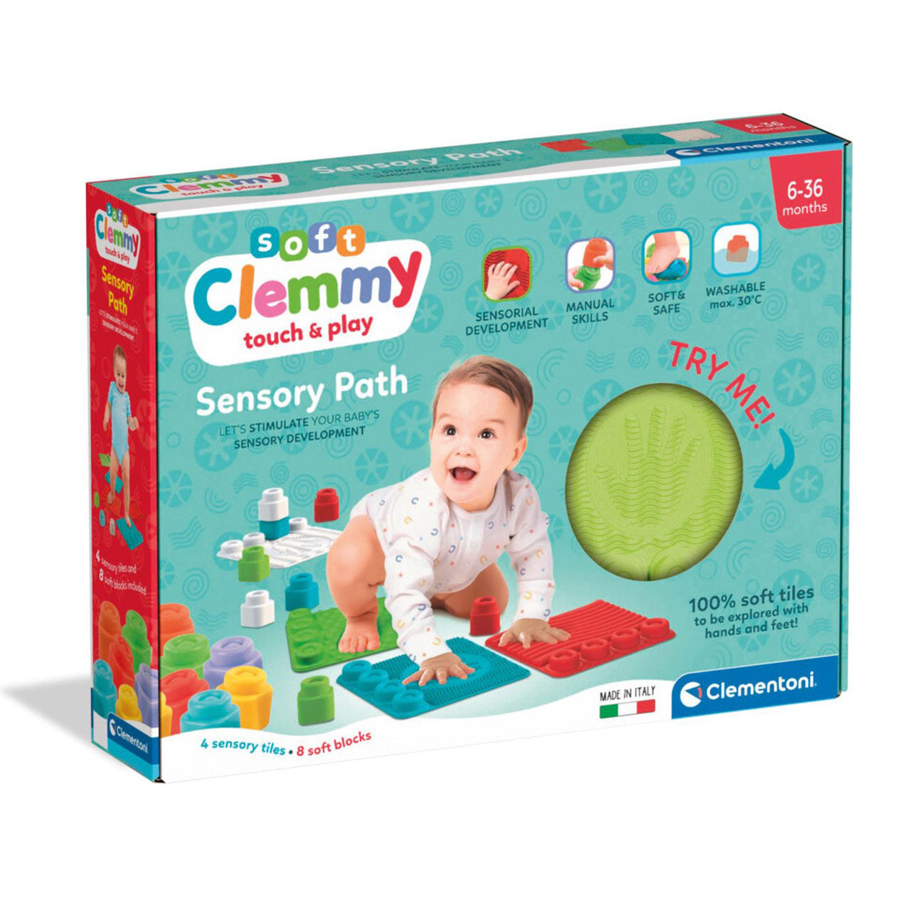 Clemmy - Set 4 Covorase Senzoriale + 8 Cuburi Moi