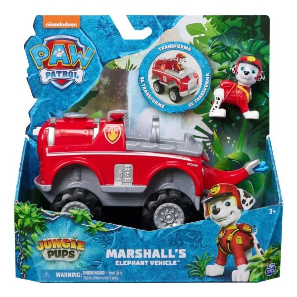 Masinuta Paw Patrol, vehiculul lui Marshall si elefant