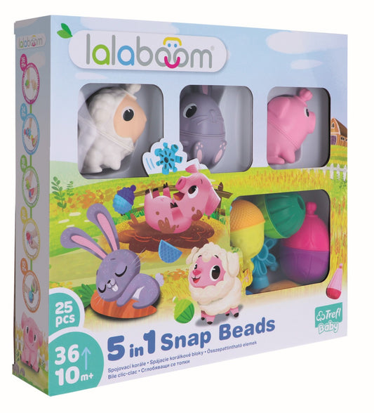 Bile interconectabile, Clic-Clac Lalaboom, 10 luni+, Multicolor
