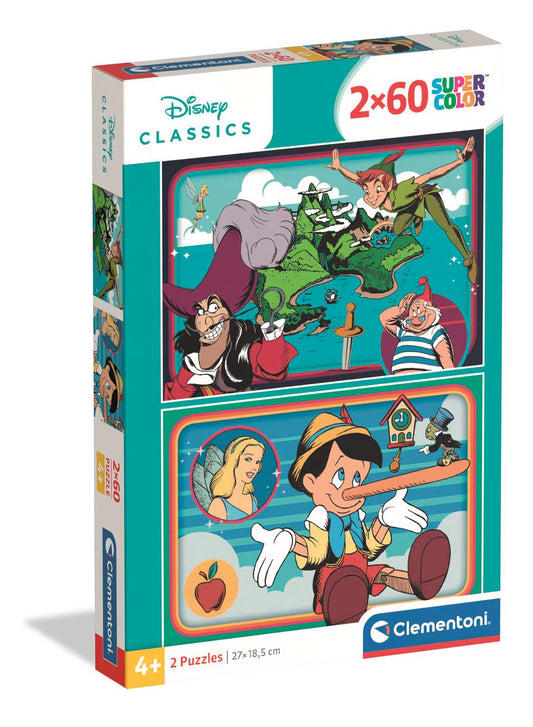 Puzzle 2x60 Piese - Disney Classics