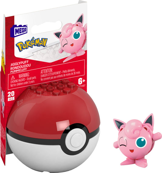 Mega Construx Pokemon Pokeball - Jigglypuff, 20 piese
