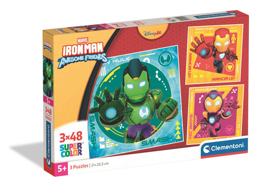 Puzzle 3X48 Piese - Iron Man and His Awesome Friends