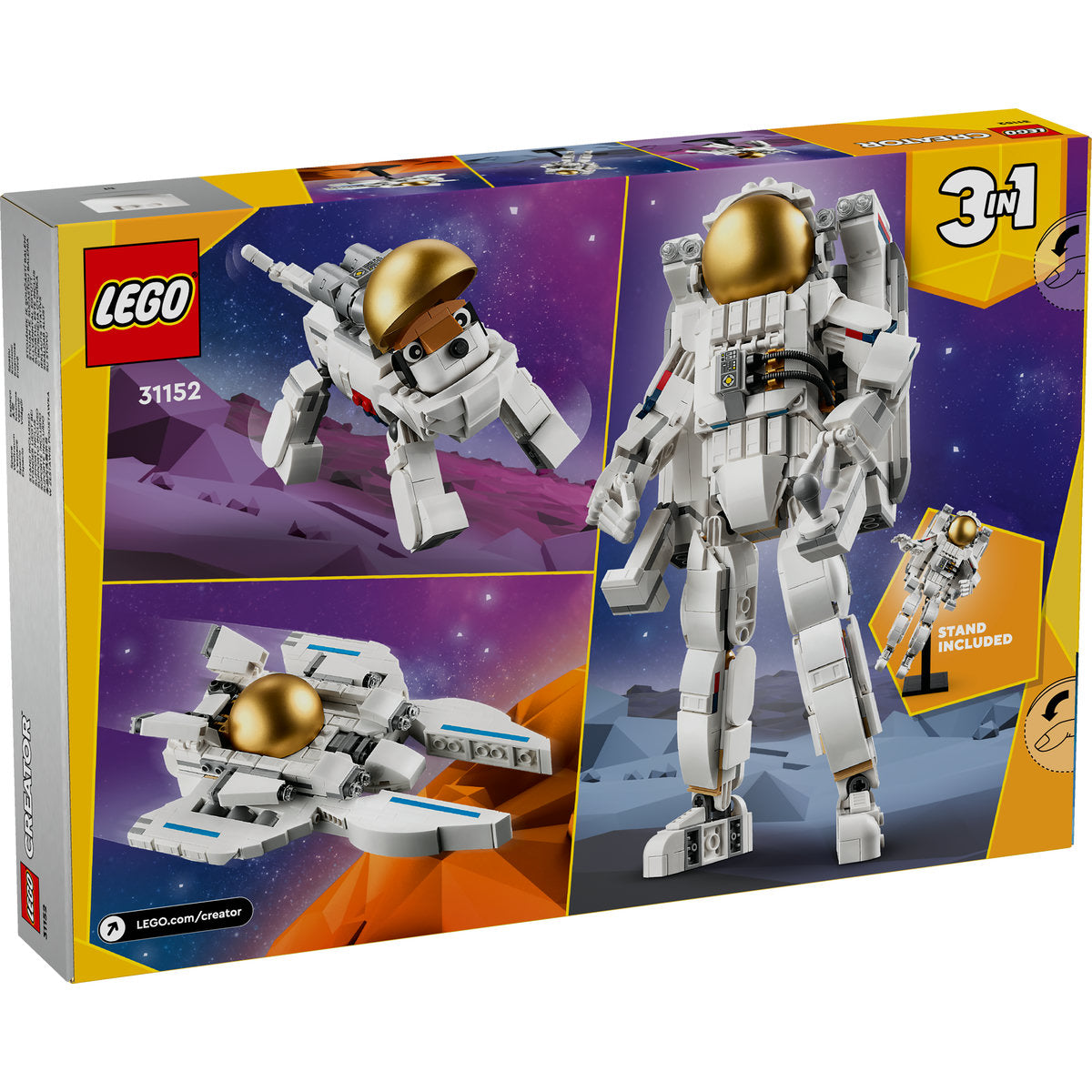 LEGO® Creator 3 in 1 - Astronaut 31152, 647 piese