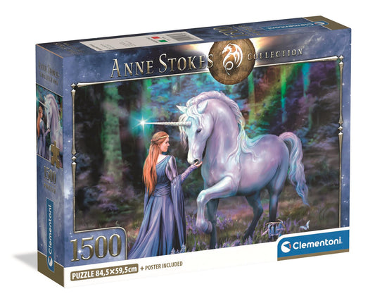 Puzzle Compact 1500 Piese - Anne Stokes Bluebell Wood
