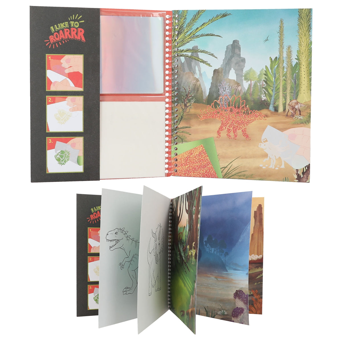 Dino World Carte  Activitati Stick & Shine