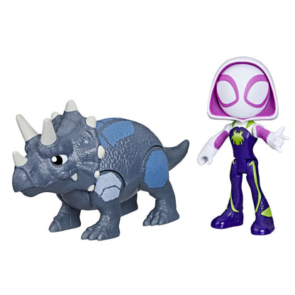 Spidey Prietenii Extraordinari - Set Rhino Dino si Ghost Spider