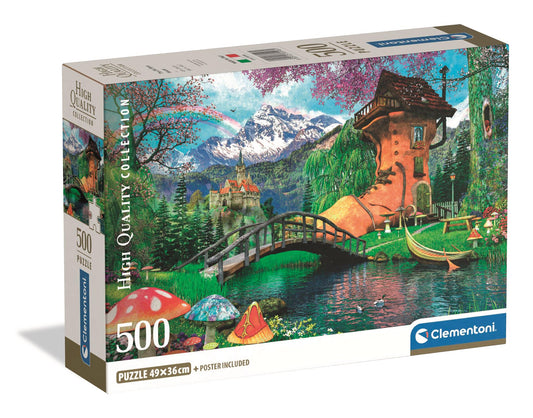 Puzzle Compact 500 Piese - The Old Shoe House
