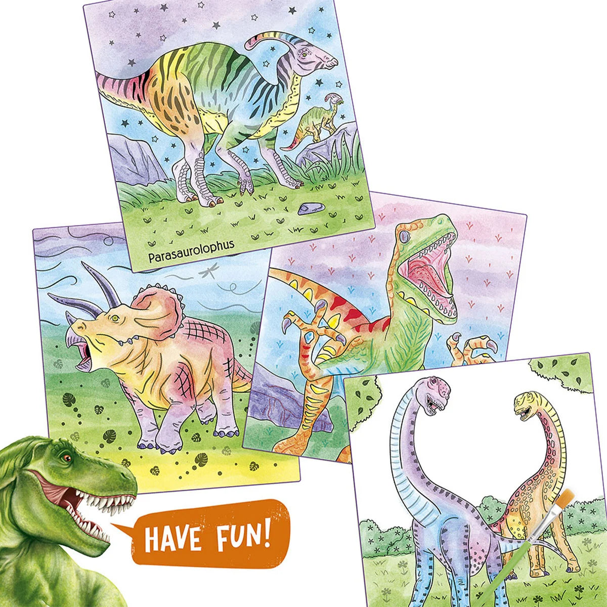Dino World Carte Acuarela Magica