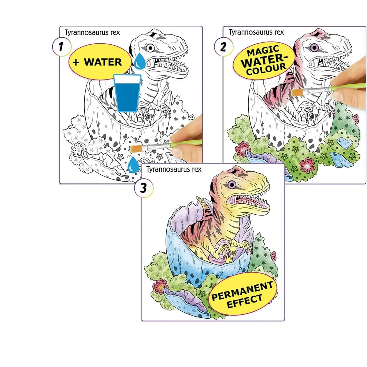 Dino World Carte Acuarela Magica