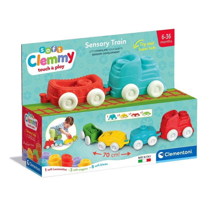 Touch, Move & Play - Sensory Train -  Tren cu caramizi moi