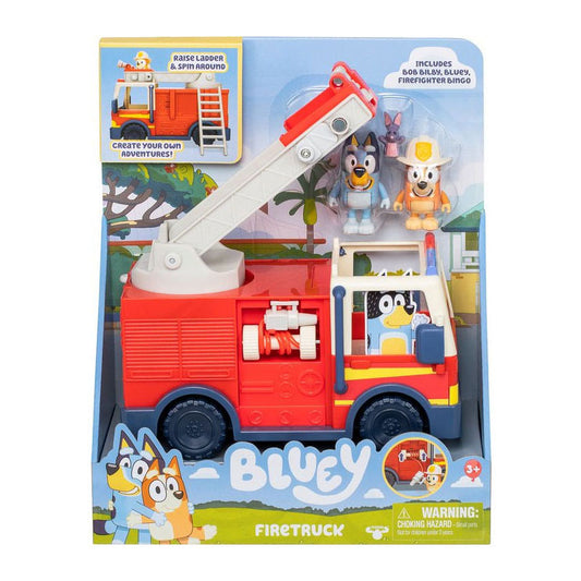 Set de joaca Bluey - Masina de pompieri, cu 2 figurine