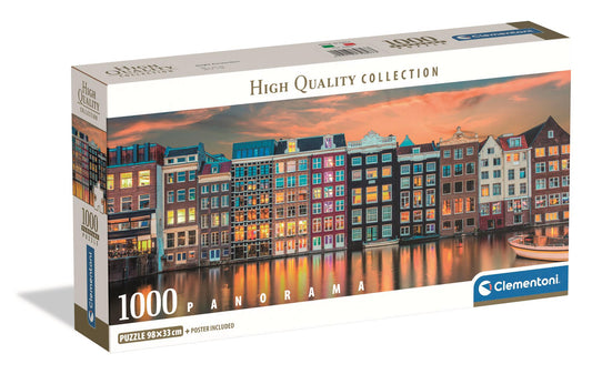 Puzzle Compact 1000 Piese Panorama - Bright Amsterdam