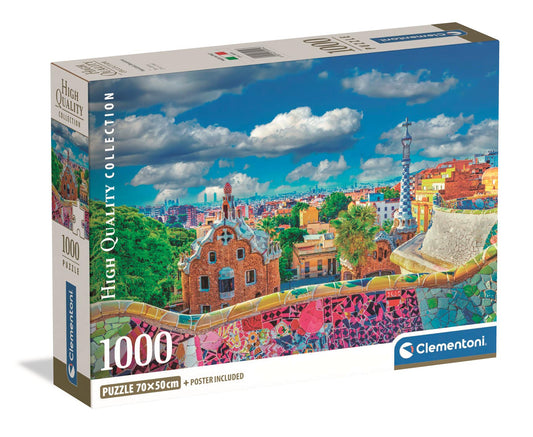 Puzzle Compact 1000 Piese - Park Guell, Barcelona