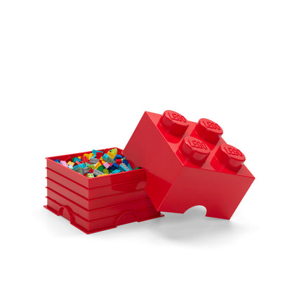 Cutie depozitare LEGO 4 (2x2) - Rosu