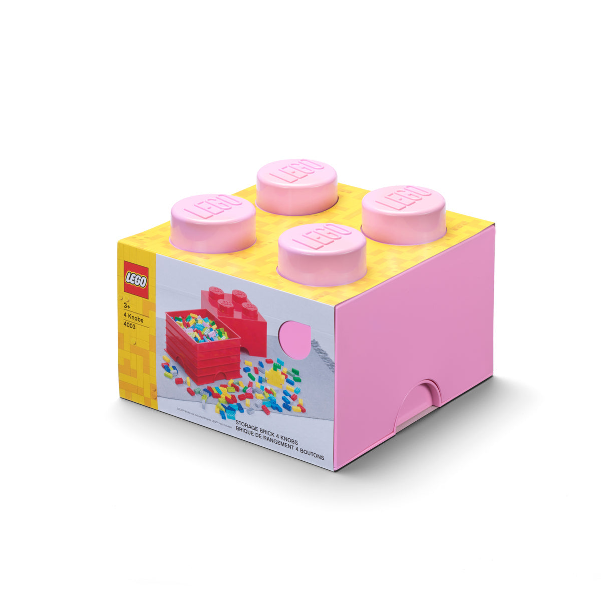 Cutie depozitare LEGO 4 (2x2) - Roz