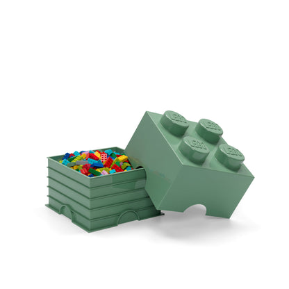 Cutie depozitare LEGO 4 (2x2) - Verde Nisip