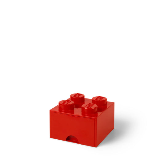 Cutie depozitare LEGO cu sertar 4 (2x2) - Rosu