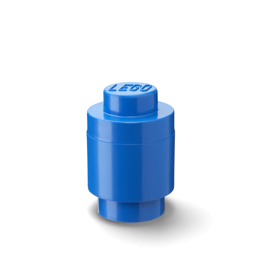 Cutie depozitare LEGO rotunda 1x1 - Albastru