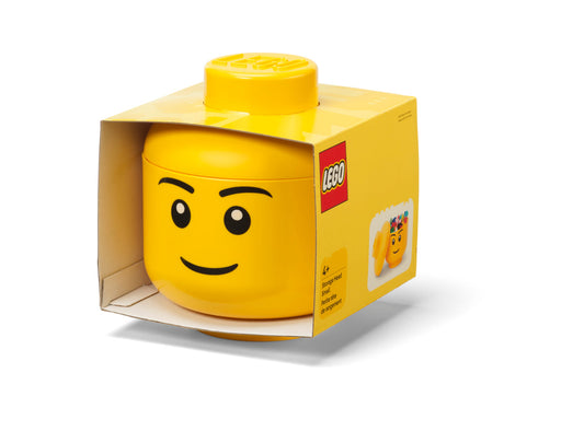 Cutie Depozitare Mica (S) Cap Minifigurina LEGO (16x18,5cm) - Baiat