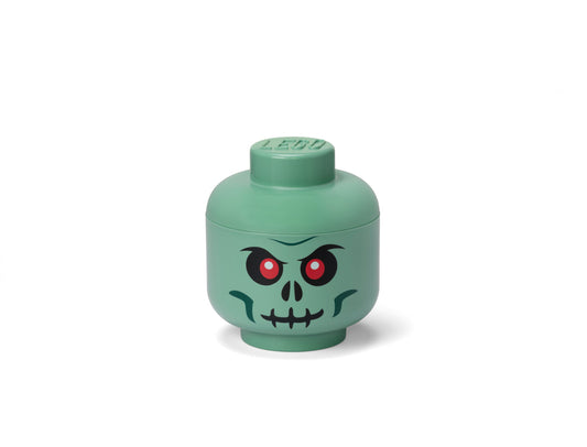 Cutie Depozitare Mica (S) Cap Minifigurina LEGO (16x18,5cm) - Schelet Verde