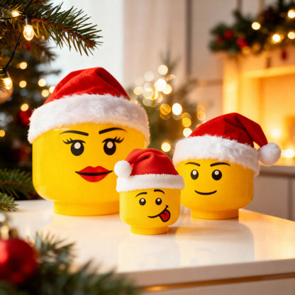 Cutie Depozitare Mare (L) Cap Minifigurina LEGO (24x27,1cm) - Fata