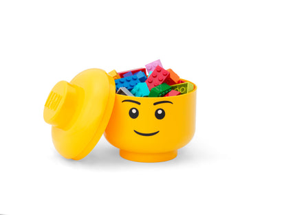 Mini Cutie Depozitare Cap Minifigurina LEGO (10,2x11,5cm) - Baiat