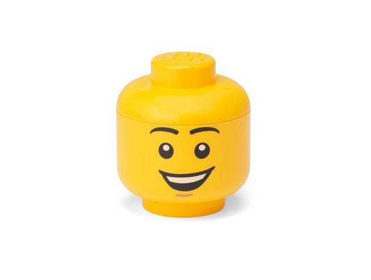 Mini Cutie Depozitare Cap Minifigurina LEGO (10,2x11,5cm) - Happy