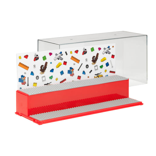 Vitrina (19.2x39,8x14,9cm) Expunere si Joaca LEGO Iconic - Rosu