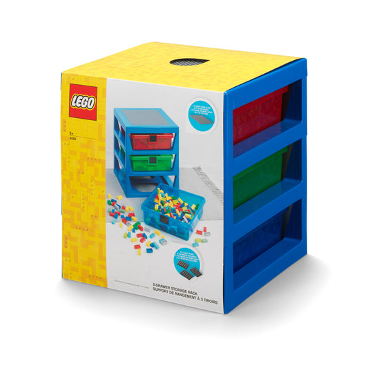 Masuta LEGO cu 3 sertare de depozitare - Albastru