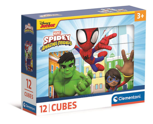 12 Cuburi Tip Puzzle - Spidey And His Amazing Friends