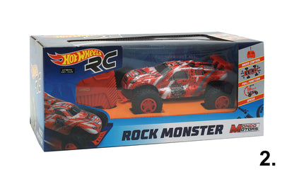 Hot Wheels Rock Monster - RC maşină cu telecomandă 1/24, rosie