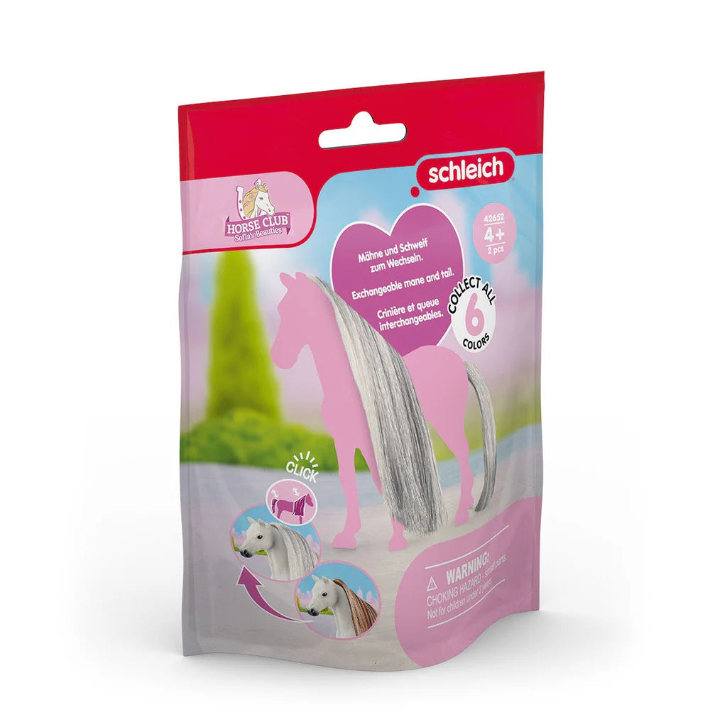 Accesorii Schleich Horse Club Sofia's Beauty, Coama pentru cal de jucarie, gri