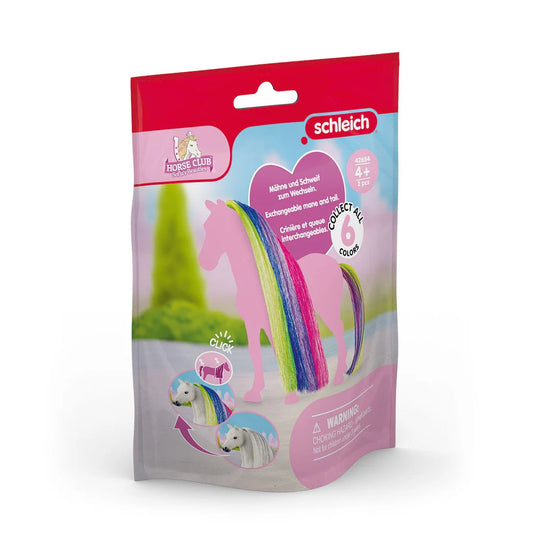 Accesorii Schleich Horse Club Sofia's Beauty, Coama pentru cal de jucarie, curcubeu