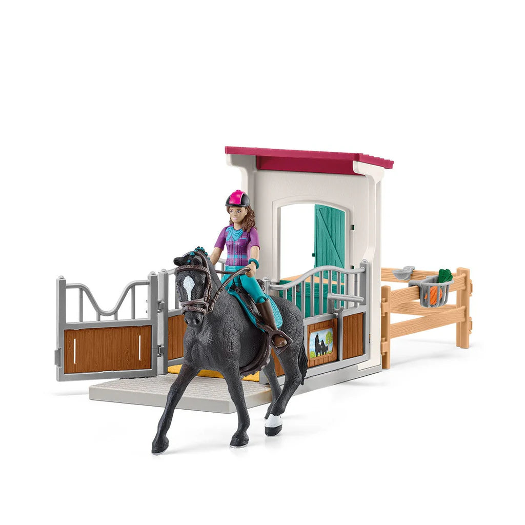 Set de joaca Schleich, Boxa pentru cai, Lisa si Storm