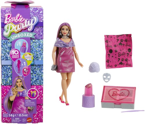 Barbie Papusa Unboxed Party - Glam Pink Curvy