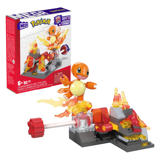 Mega Bloks Pokemon Builder Charmanders Fire-type Spin
