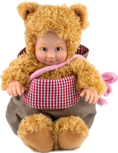 Papusa Anne Geddes - Ursulet 23 cm cu mini-carte cu stickere