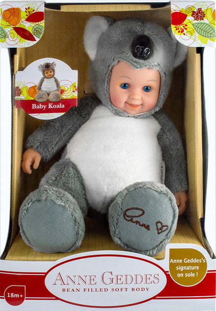 Papusa Anne Geddes - Pui de Koala 30 cm - gri/alb