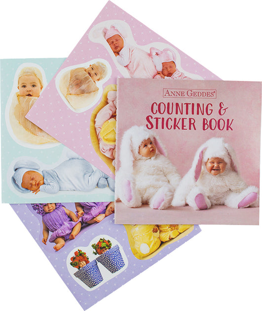 Papusa Anne Geddes - Iepuras 23 cm cu mini-carte cu stickere